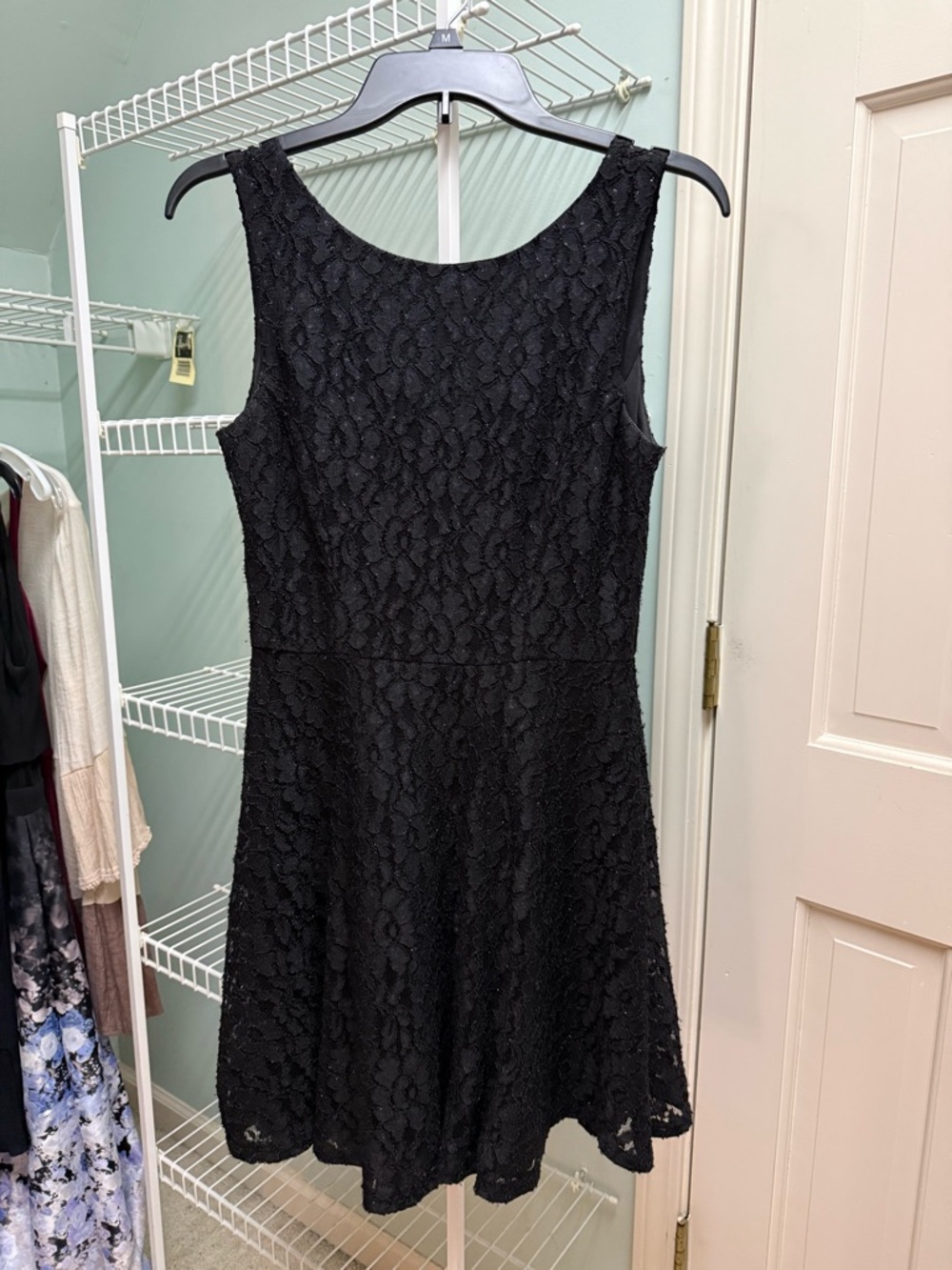 Classic Black Lace Fit & Flare Dress